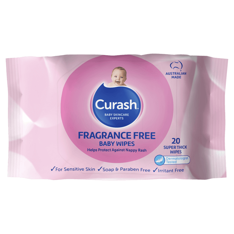 Curash Fragrance Free Baby Wipes 20 Pack - Vital Pharmacy Supplies