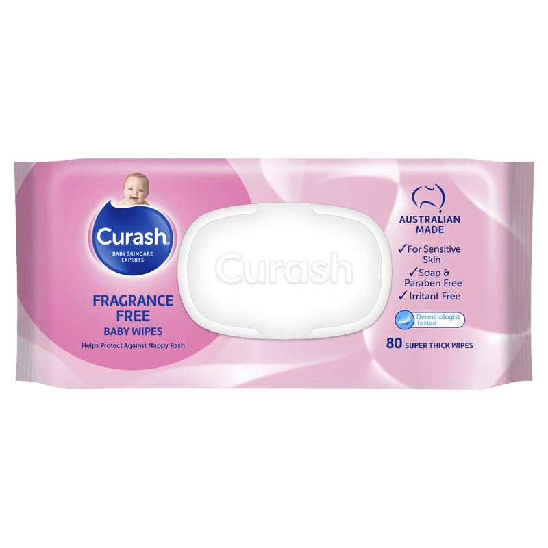 Curash Fragrance Free Baby Wipes 3 x 80 Value Pack - Vital Pharmacy Supplies