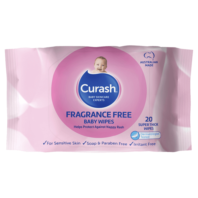 Curash Fragrance Free Baby Wipes 5 x 20 Value Pack - Vital Pharmacy Supplies