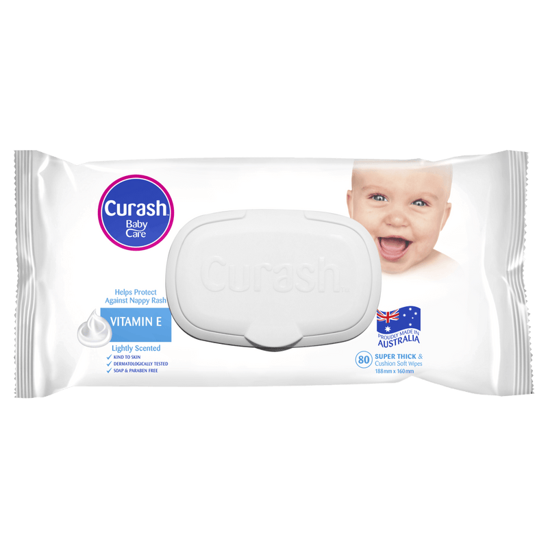 Curash Vitamin E Baby Wipes 3 x 80 Value Pack - Vital Pharmacy Supplies