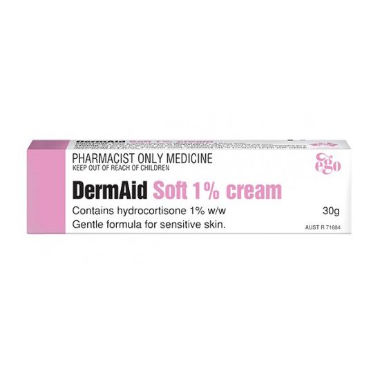 DermAid Soft 1% Cream 30g (S3) - Vital Pharmacy Supplies