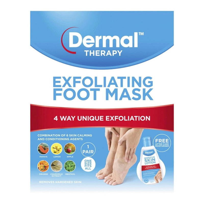 Dermal Therapy Exfoliating Foot Mask 1 Pair - Vital Pharmacy Supplies