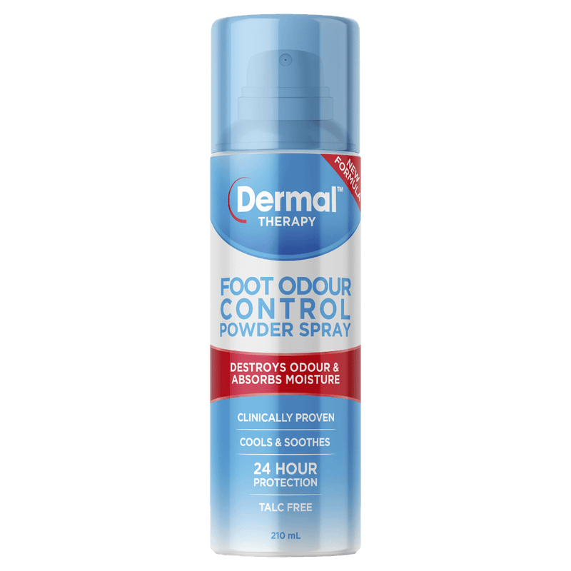 Dermal Therapy Foot Odour Control Powder Spray 210mL - Vital Pharmacy Supplies