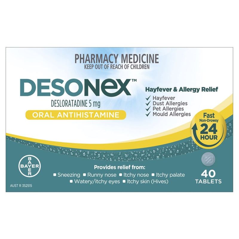 Desonex 24 Hours Hayfever & Allergy Relief 40 Tablets - Vital Pharmacy Supplies