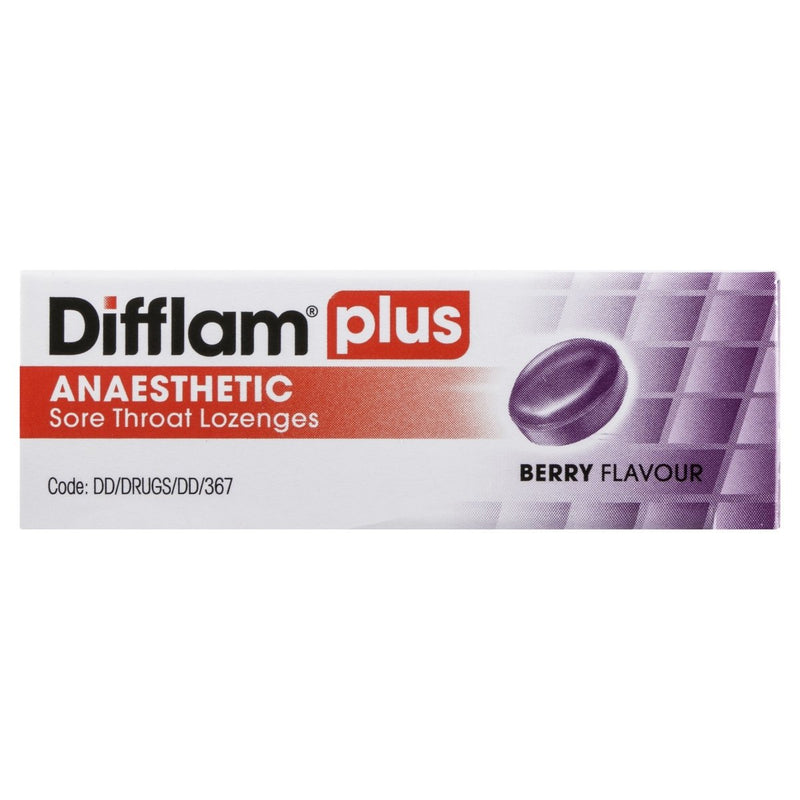 Difflam Plus Sore Throat Berry 16 Lozenges - Vital Pharmacy Supplies