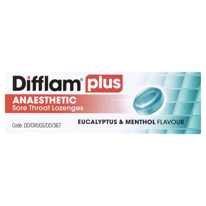 Difflam Plus Sore Throat Menthol & Eucalyptus 16 Lozenges - Clearance - Vital Pharmacy Supplies
