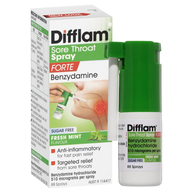 Difflam Sore Throat Mint Spray 15mL - Vital Pharmacy Supplies