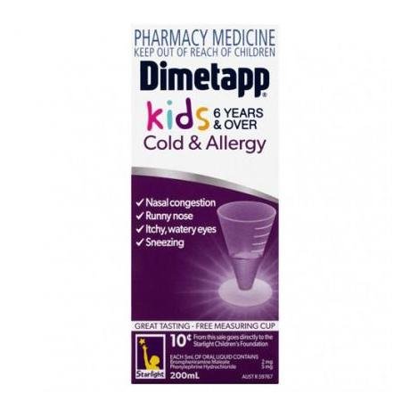Dimetapp Kids Cold & Allergy 100mL - Vital Pharmacy Supplies