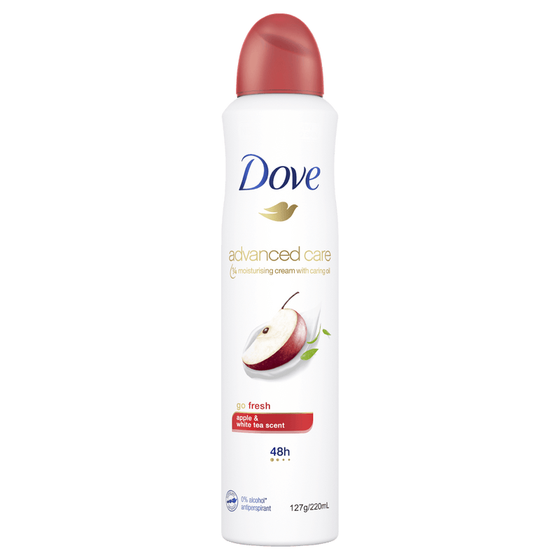 Dove Advanced Care Go Fresh Apple & White Tea Aerosol Deodorant 220mL - Vital Pharmacy Supplies