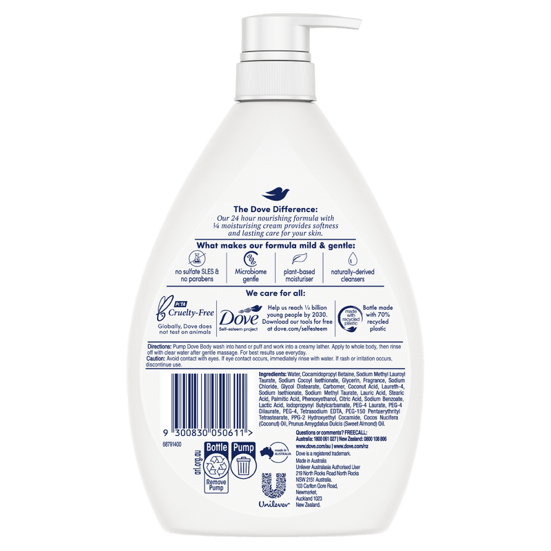 Dove Refreshing Coconut & Almond Oils Body Wash 1L - Vital Pharmacy Supplies