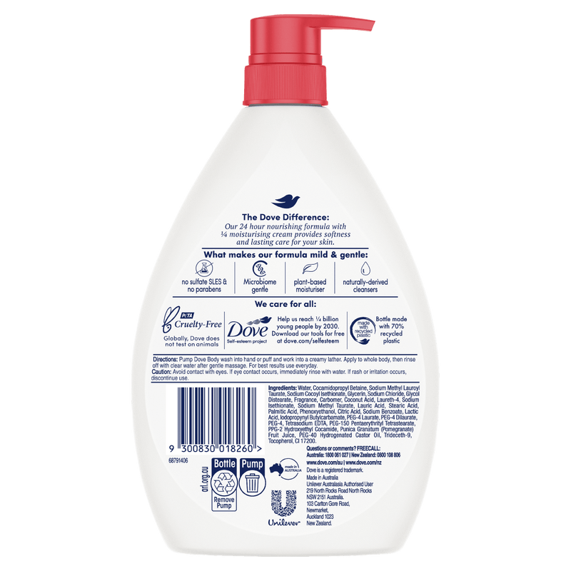 Dove Rejuvenating Pomegranate & Lemon Verbena Body Wash 1L - Vital Pharmacy Supplies