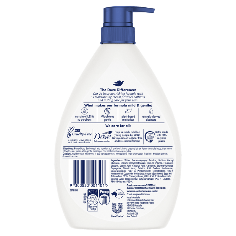 Dove Triple Moisturising Body Wash 1L - Vital Pharmacy Supplies