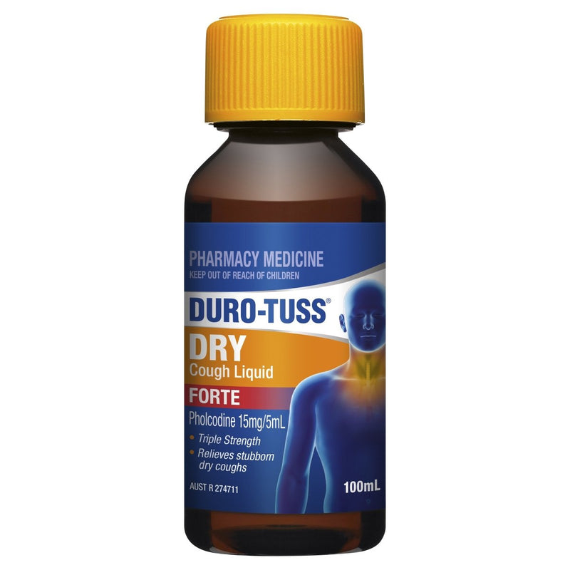 DURO-TUSS Dry Cough Liquid Forte 100mL - Vital Pharmacy Supplies