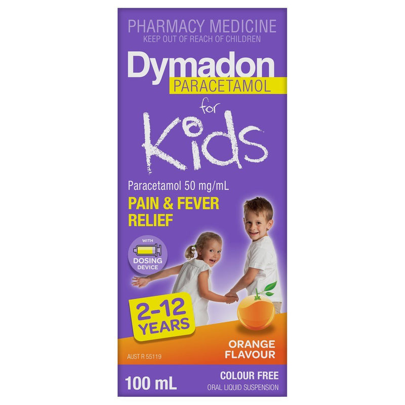 Dymadon for Kids 2-12 Years Orange 100mL - Vital Pharmacy Supplies