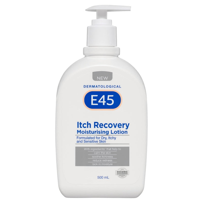 E45 Itch Recovery Moisturising Lotion 500mL - Vital Pharmacy Supplies