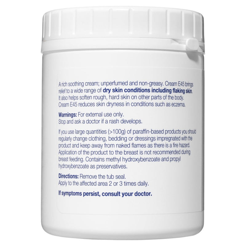 E45 Moisturising Cream 500g - Vital Pharmacy Supplies