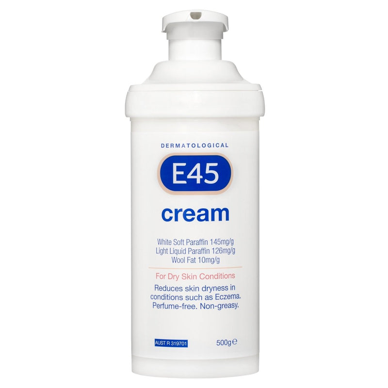 E45 Moisturising Cream Pump 500g - Vital Pharmacy Supplies