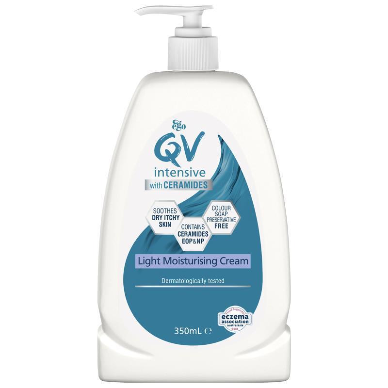 EGO QV Intensive With Ceramides Light Moisturising Cream 350mL - Vital Pharmacy Supplies