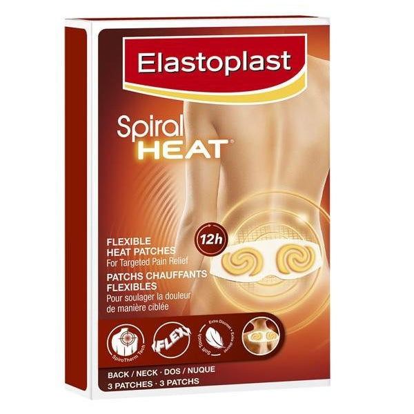 Elastoplast Spiral Heat Patch Back Neck 3 Patches