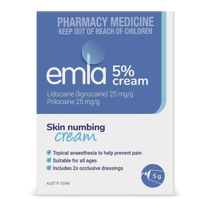 Emla 5% Cream 5g + 2 Dressings - Vital Pharmacy Supplies
