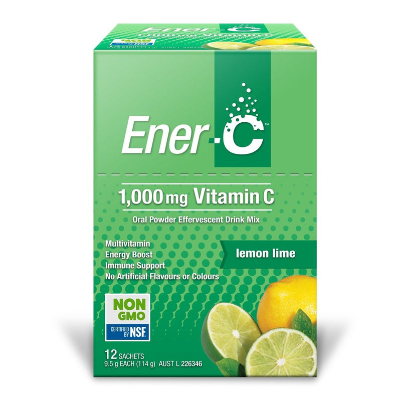 Ener-C 1000mg Vitamin C Lemon Lime 12 Sachets