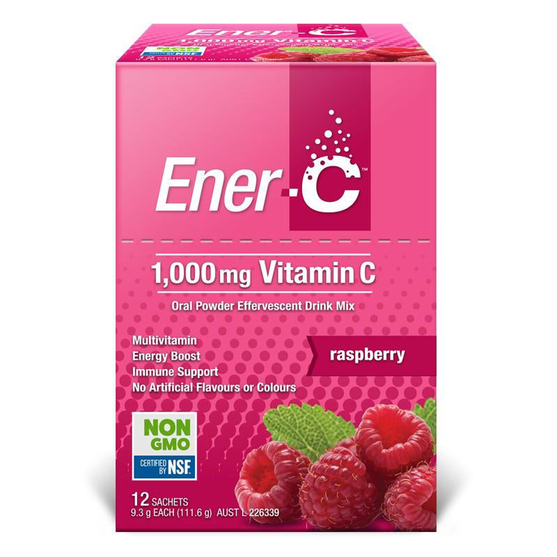 Ener-C 1000mg Vitamin C Raspberry 12 Sachets