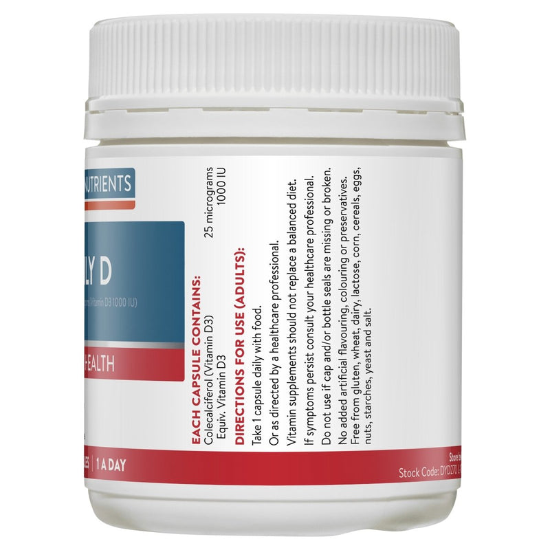 Ethical Nutrients Daily D 270 Capsules - Vital Pharmacy Supplies