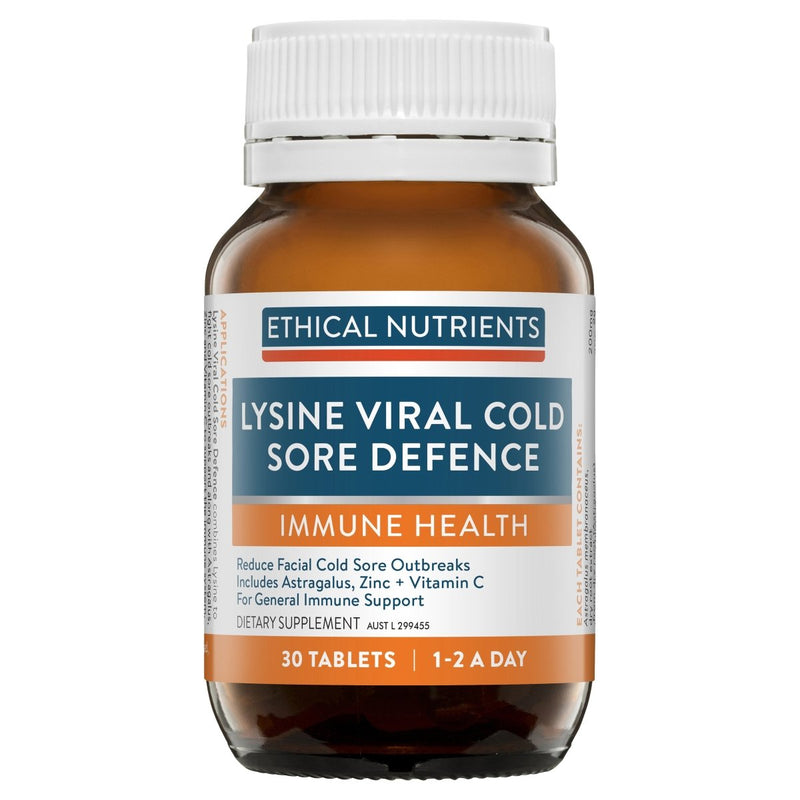 Ethical Nutrients Immuzorb Lysine Viral Cold Sore Defence 30 Tablets - Vital Pharmacy Supplies