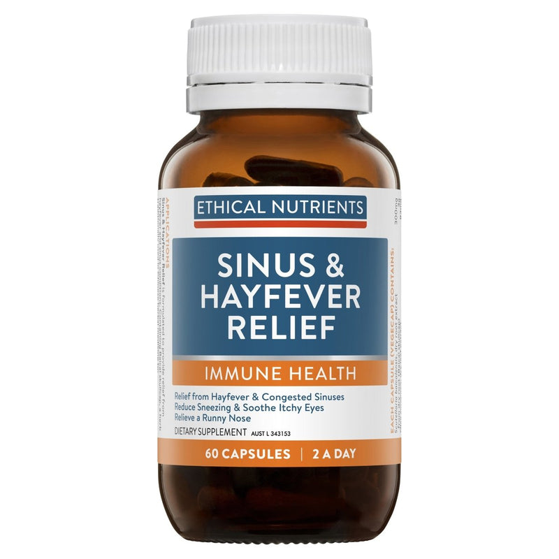 Ethical Nutrients Immuzorb Sinus and Hayfever Relief 60 Capsules - Vital Pharmacy Supplies