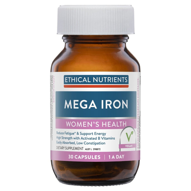 Ethical Nutrients Megazorb Mega Iron With Activated B Vitamins 30 Capsules - Vital Pharmacy Supplies