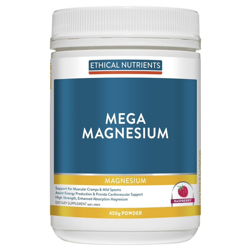 Ethical Nutrients Megazorb Mega Magnesium Powder Raspberry 450g - Vital Pharmacy Supplies