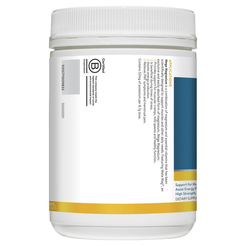 Ethical Nutrients Megazorb Mega Magnesium Powder Raspberry 450g - Vital Pharmacy Supplies