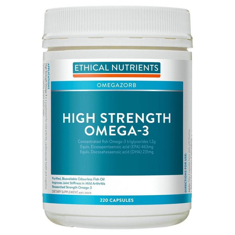 Ethical Nutrients Omegazorb High Strength Omega-3 220 Capsules - Vital Pharmacy Supplies