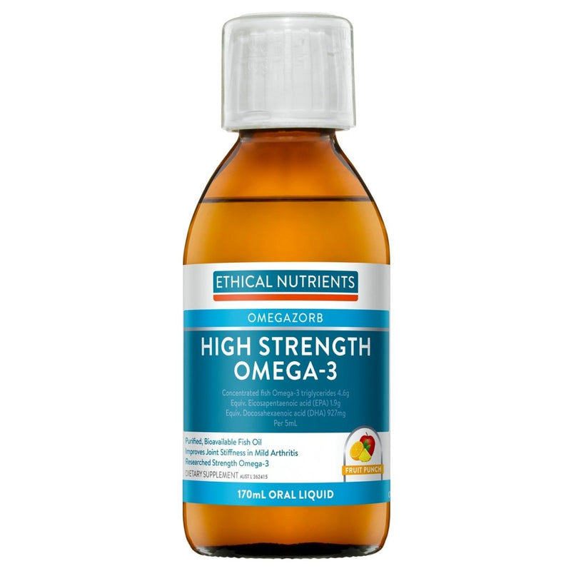 Ethical Nutrients Omegazorb High Strength Omega-3 Fruit Punch 170mL - Vital Pharmacy Supplies