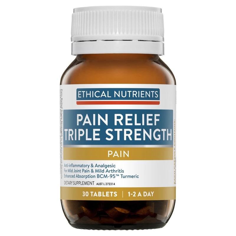 Ethical Nutrients Pain Relief Triple Strength with Turmeric 30 Tablets - Vital Pharmacy Supplies