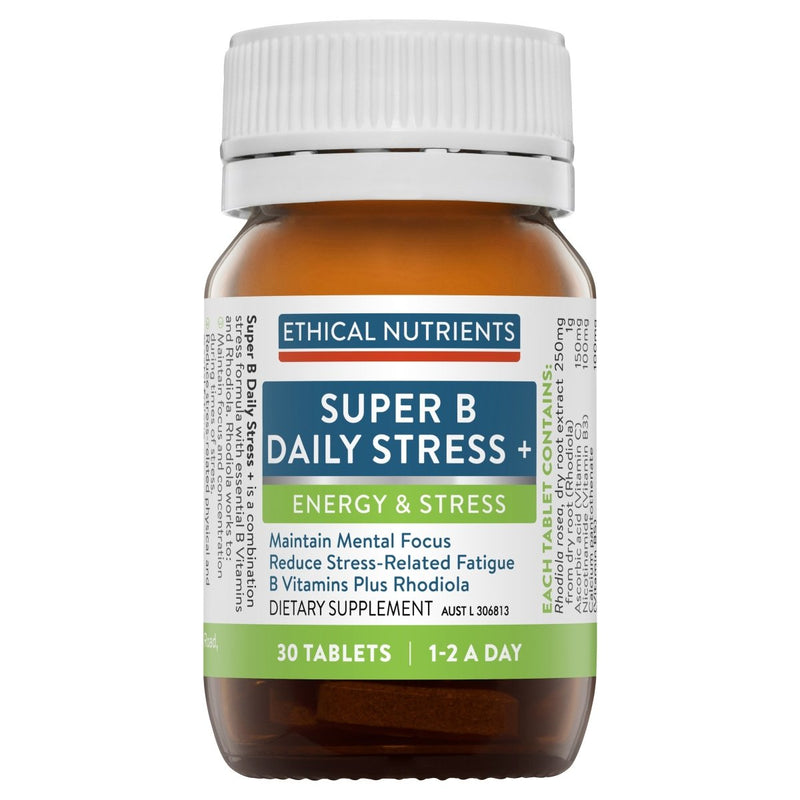 Ethical Nutrients Super B Daily Stress + 30 Tablets - Vital Pharmacy Supplies
