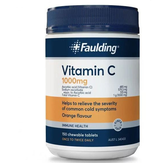 Faulding Vitamin C 1000mg 150 Chewable Tablets