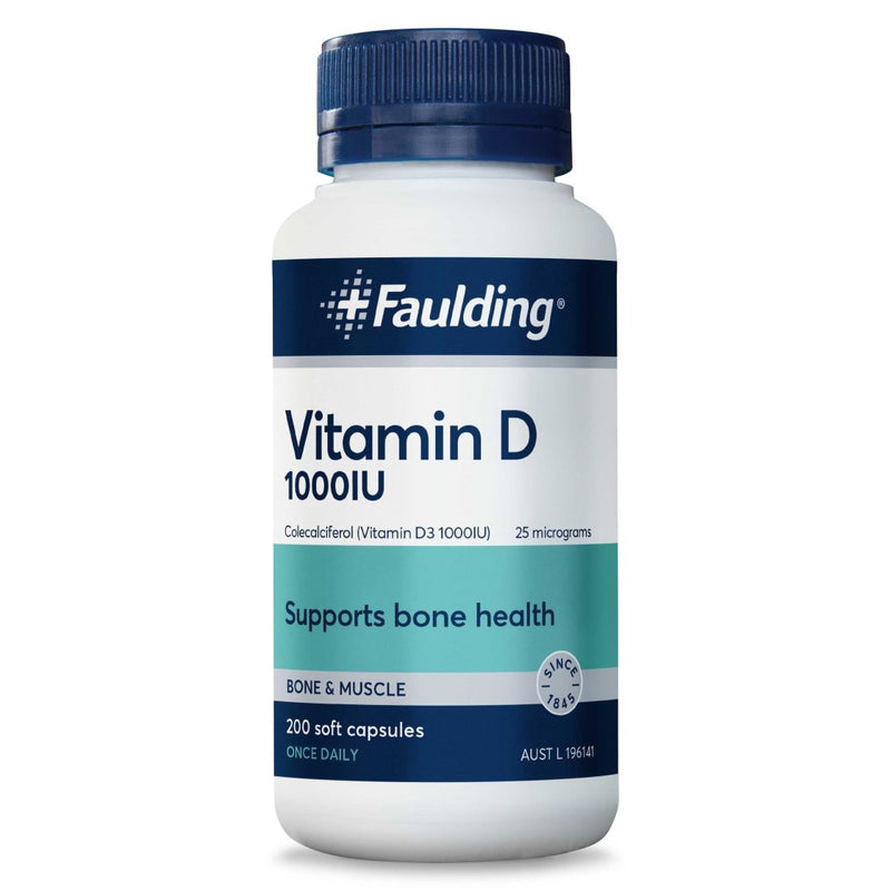 Faulding Vitamin D 1000 IU 200 Capsules
