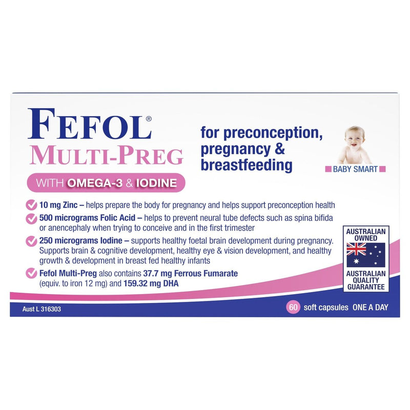 Fefol Multi-Preg 60 Capsules - Vital Pharmacy Supplies