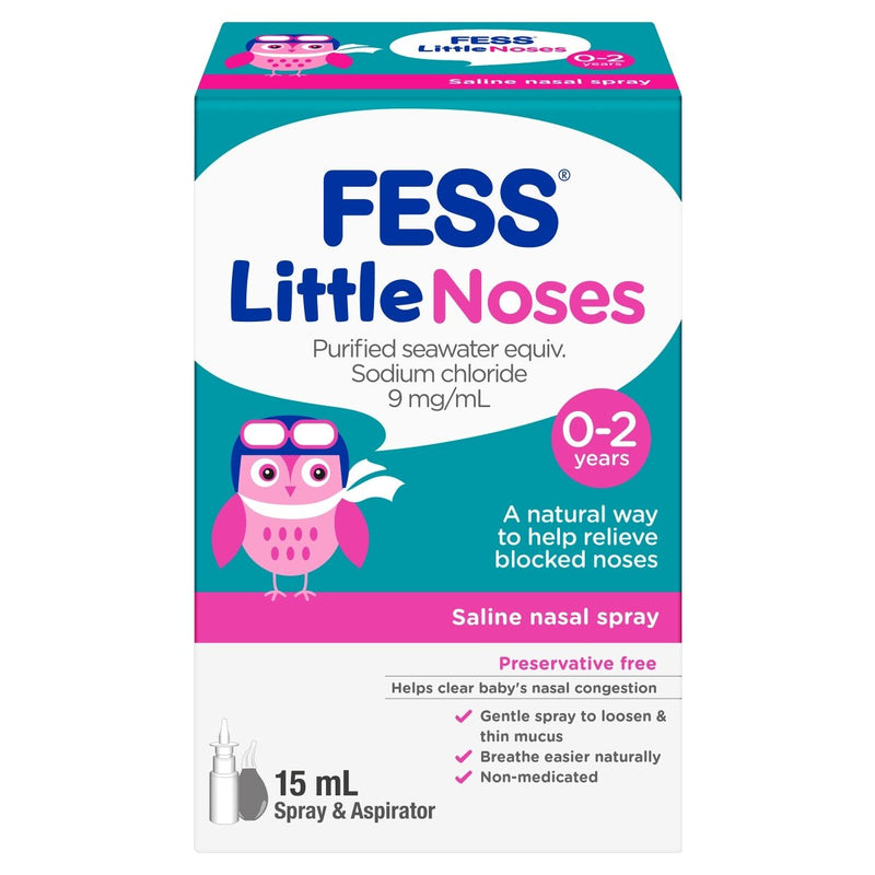 FESS Little Noses Nasal Spray + Aspirator 15mL - Clearance - Vital Pharmacy Supplies