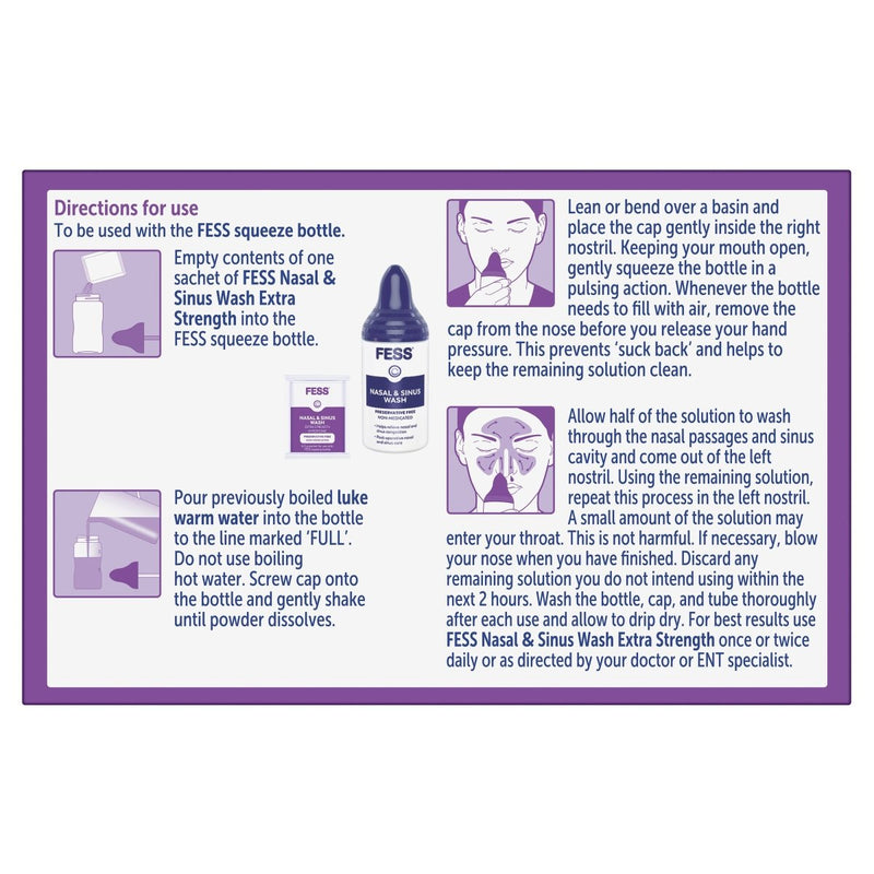 FESS Sinu-Cleanse Deep Cleansing Wash Sachets 24 Pack - Vital Pharmacy Supplies