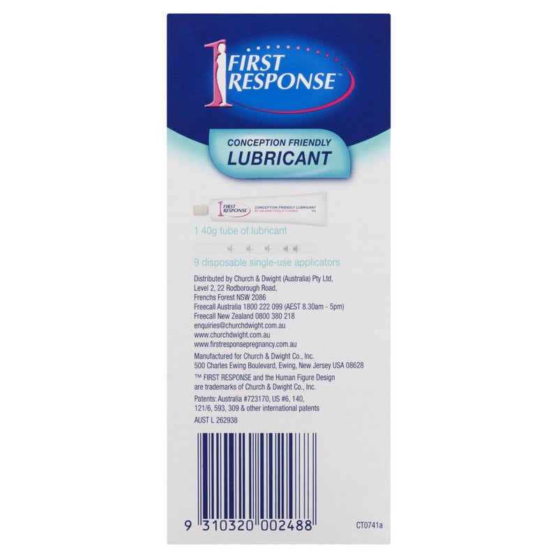 First Response Conception Friendly Lubricant 9 Pack - Clearance - Vital Pharmacy Supplies