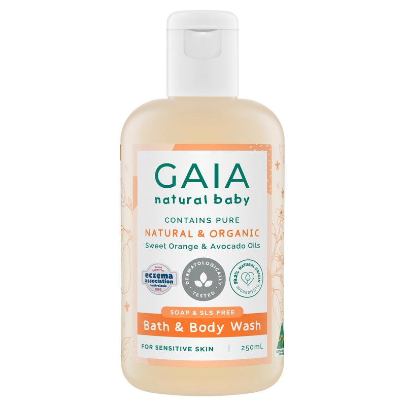 Gaia Natural Baby Bath & Body Wash 250mL - Vital Pharmacy Supplies