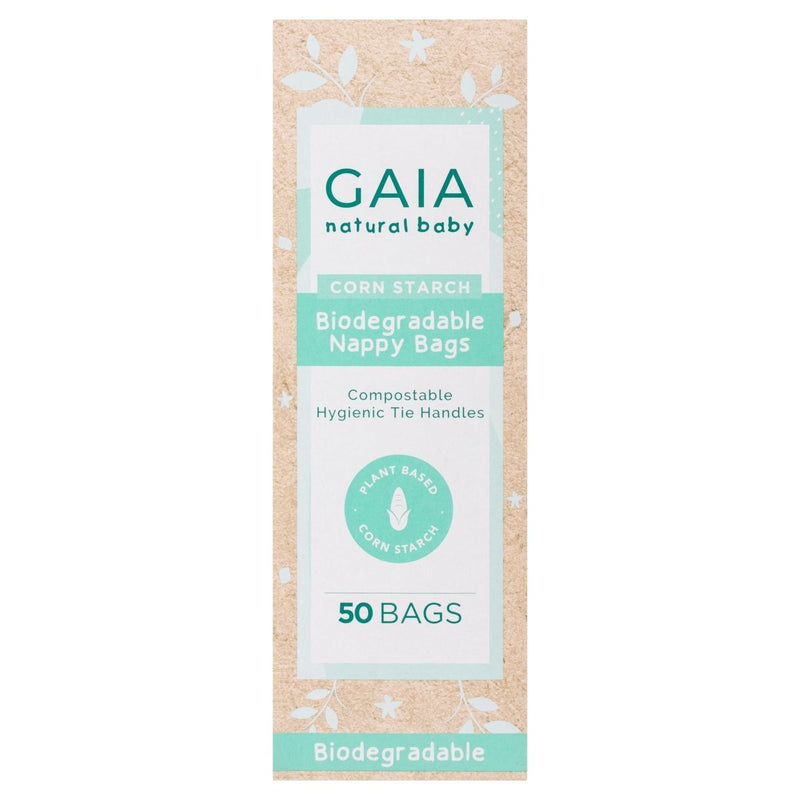 Gaia Natural Baby Biodegradable Nappy Bags 50pack - Vital Pharmacy Supplies