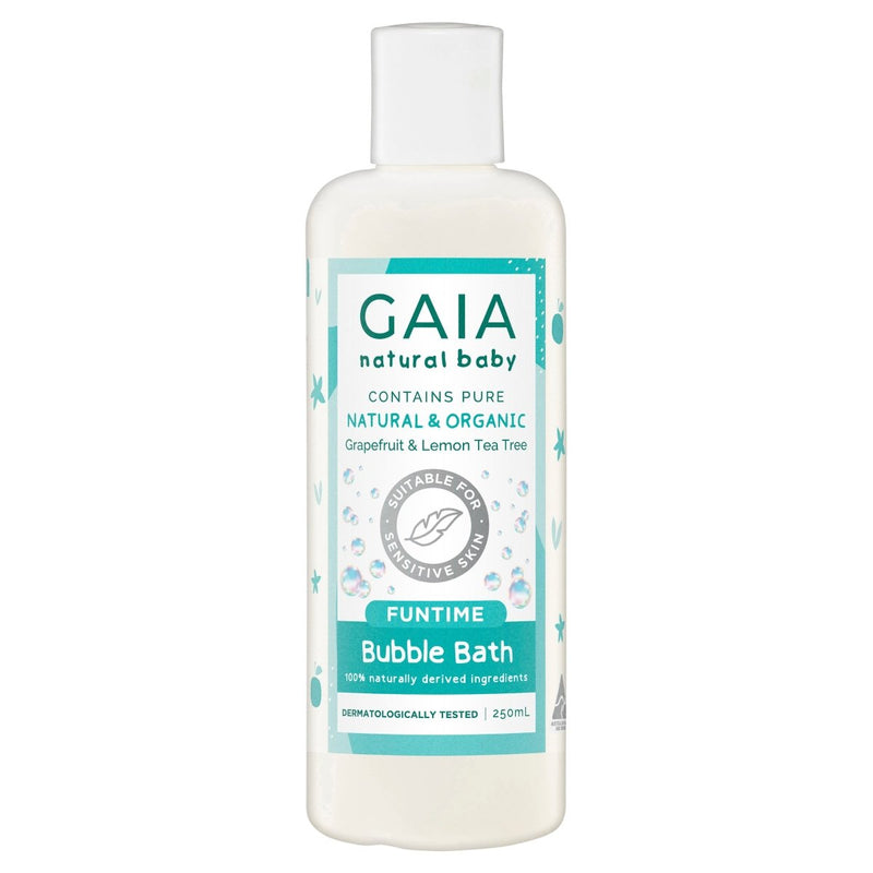 Gaia Natural Baby Bubble Bath Funtime 250mL - Vital Pharmacy Supplies