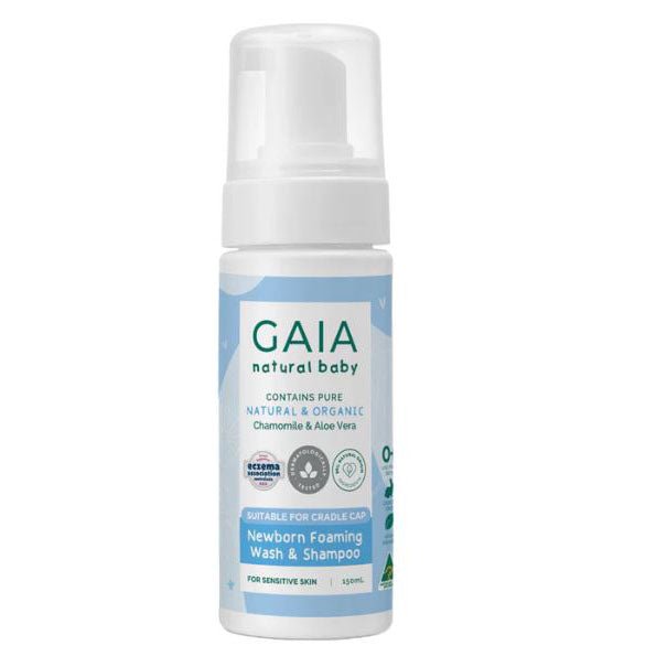 Gaia Newborn Foaming Wash & Shampoo 150mL - Vital Pharmacy Supplies