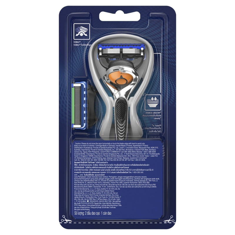 Gillette Fusion ProGlide Manual Flexball Shaving Razor Pack & 1 Blade Refill - Vital Pharmacy Supplies