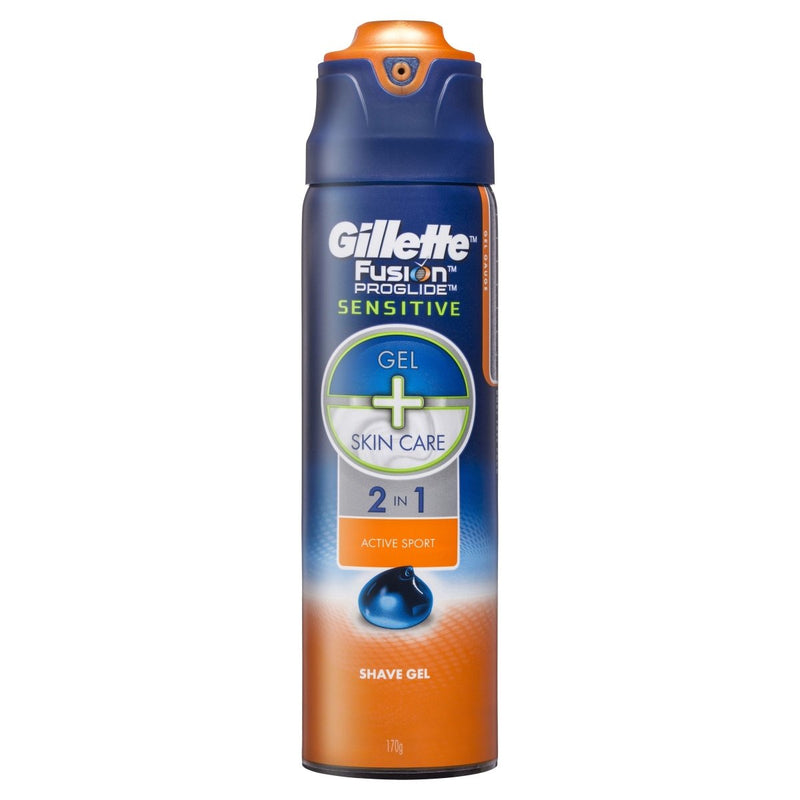 Gillette Fusion Proglide Sensitive Shaving Gel Active Sport 170g - Vital Pharmacy Supplies