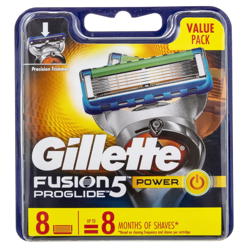 Gillette Fusion5 ProGlide Power Cartridges 8 Pack - Vital Pharmacy Supplies