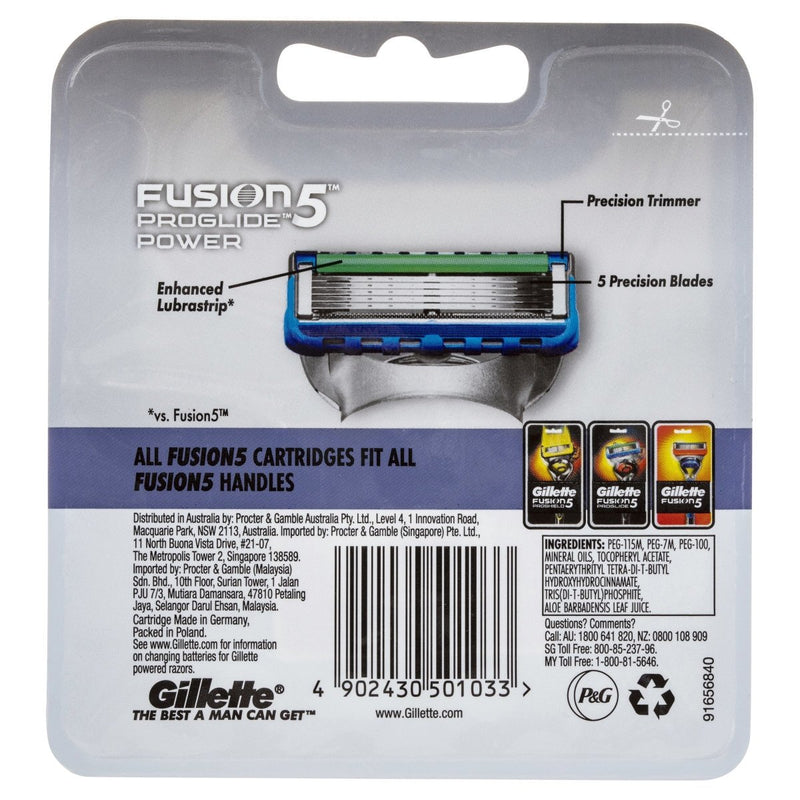 Gillette Fusion5 ProGlide Power Cartridges 8 Pack - Vital Pharmacy Supplies